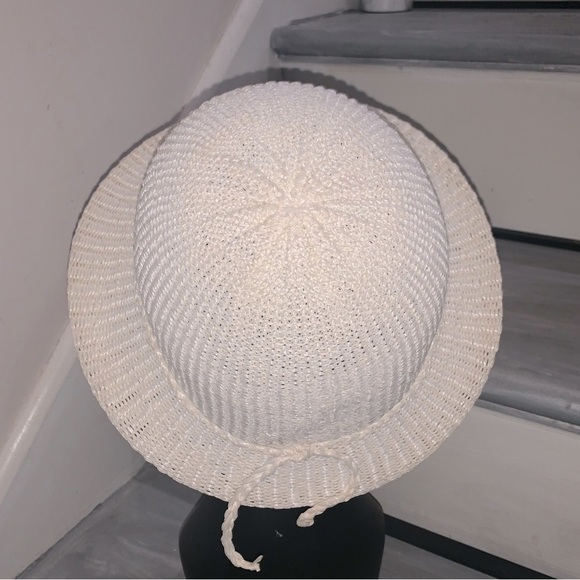 Women\'s Vintage Hat Clorofibre Viscose Fiber Made In Italy Beige bucket